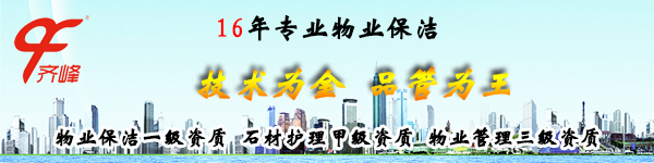 齐峰16年住专业物业保洁