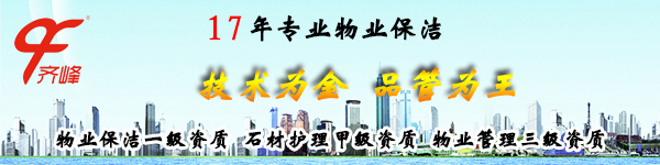 齐峰17年专业物业保洁